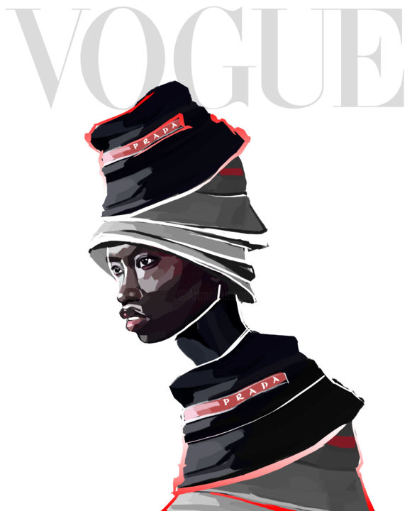 Arte digitale intitolato "Vogue Cover" da Ksenia Geller, Opera d'arte originale, Pittura digitale