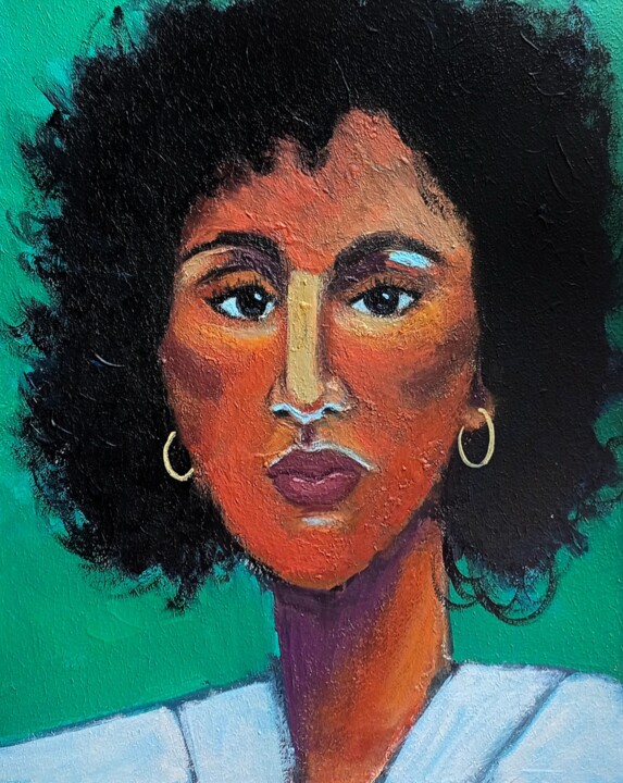 Peinture intitulée "Gloss. Afro America…" par Ksenia Tsyganyuk, Œuvre d'art originale, Acrylique