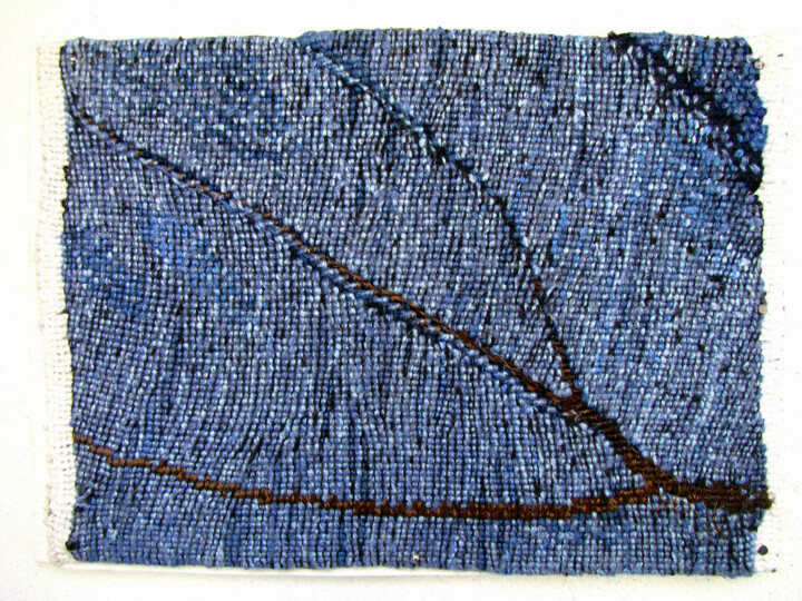 Textile Art titled "Natural motives 2" by Kseniia Hopko, Original Artwork, Tapestry Mounted on Wood Panel