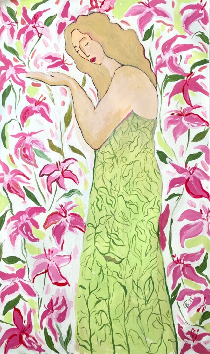 Pintura intitulada ""Spring”" por Kseniya Kozhakhanova, Obras de arte originais, Acrílico