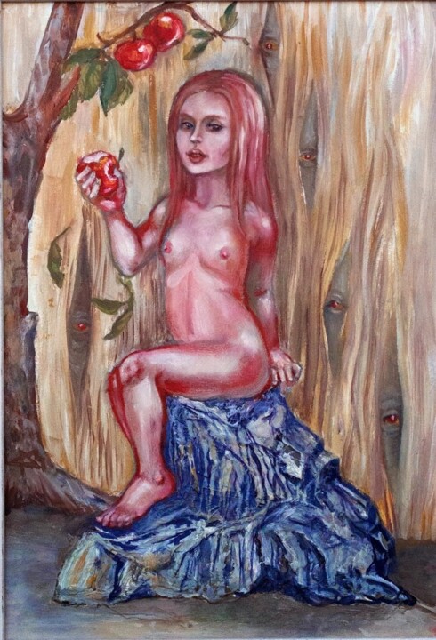 Malerei mit dem Titel "original sin" von Kseniya Lia, Original-Kunstwerk, Öl