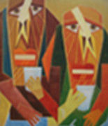 Peinture intitulée "Party-VIII" par Kurma Siva Kamesh, Œuvre d'art originale