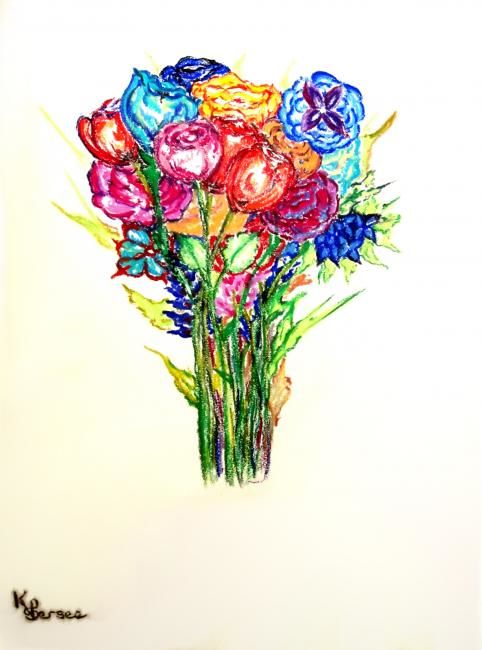 Painting titled "bouquet" by Kspersee, Original Artwork