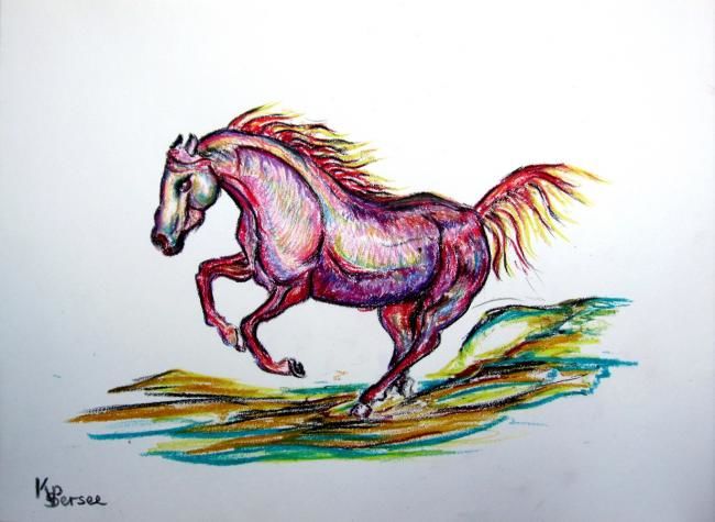 "cheval courant" başlıklı Tablo Kspersee tarafından, Orijinal sanat