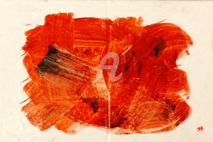 Malerei mit dem Titel "Wild Red" von D.Arts, Original-Kunstwerk, Acryl