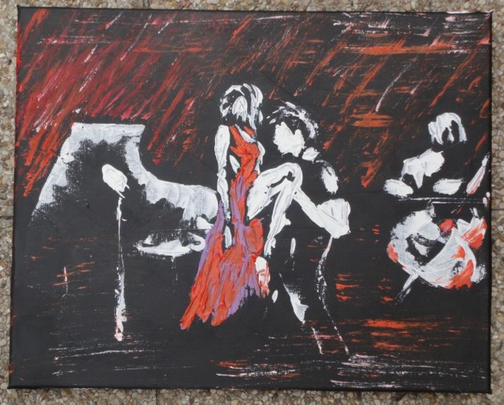 Schilderij getiteld "Tango 3" door Sergey Kuimov, Origineel Kunstwerk, Olie