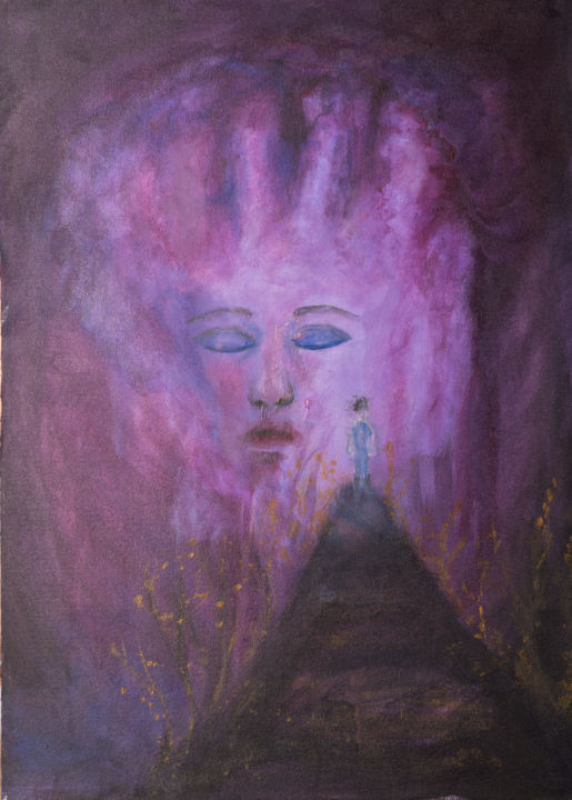 Painting titled "Piety" by Pupler, Original Artwork, Acrylic