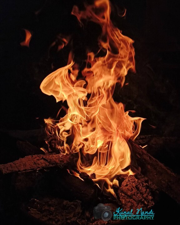 Fotografia intitolato "Art of Fire" da Kunal Nandi, Opera d'arte originale, Fotografia digitale
