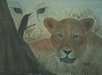 Painting titled "Spirit of the Wild" by Kunda Kamwali Art Jeni Smithies, Original Artwork