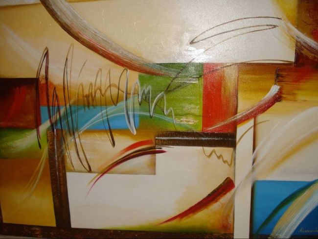 Malerei mit dem Titel "Quadratto" von Künstller, Original-Kunstwerk