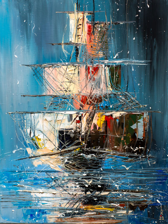 Ghost Ship Painting By Liubov Kuptsova Artmajeur Ghost Ship Painting By Liubov Kuptsova Artmajeur
