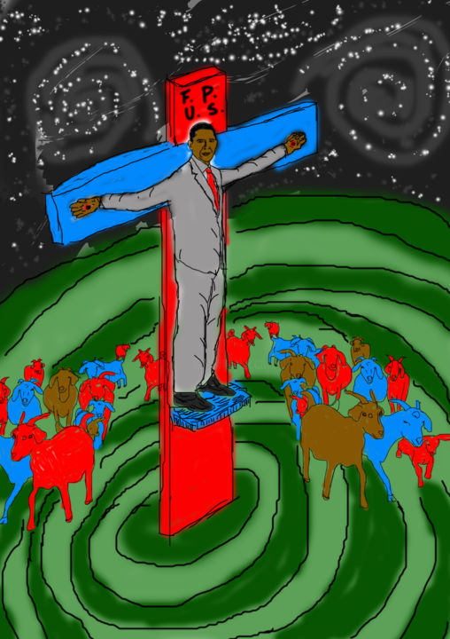 Digital Arts titled "falseprophet.jpg" by Kurcman Mrad, Original Art, Digital Painting