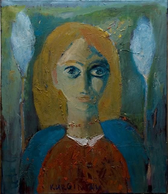Peinture intitulée "Redhead" par Gagik Kurginyan, Œuvre d'art originale, Huile