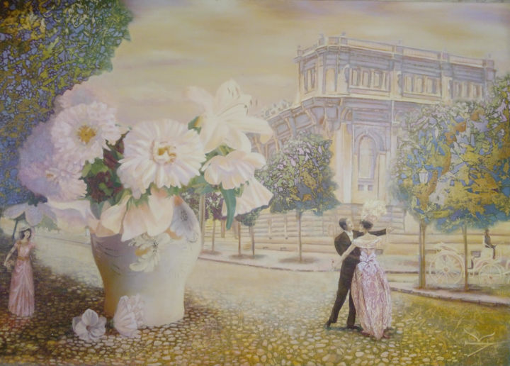 Painting titled "Театр Себерикова" by Виталий Курортный, Original Art, Oil Mounted on Stretcher frame