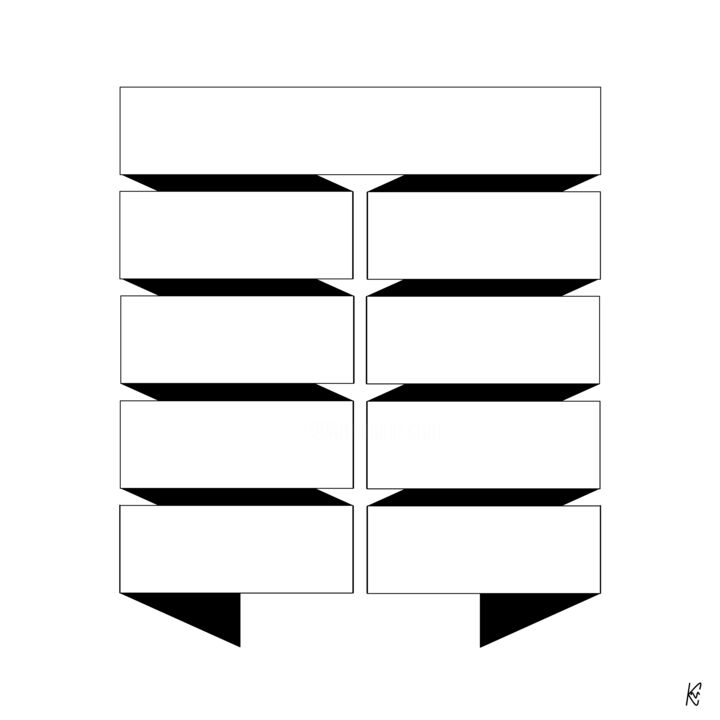 Prenten & gravures getiteld "Ribbon #2" door Kurotory, Origineel Kunstwerk, Film Print