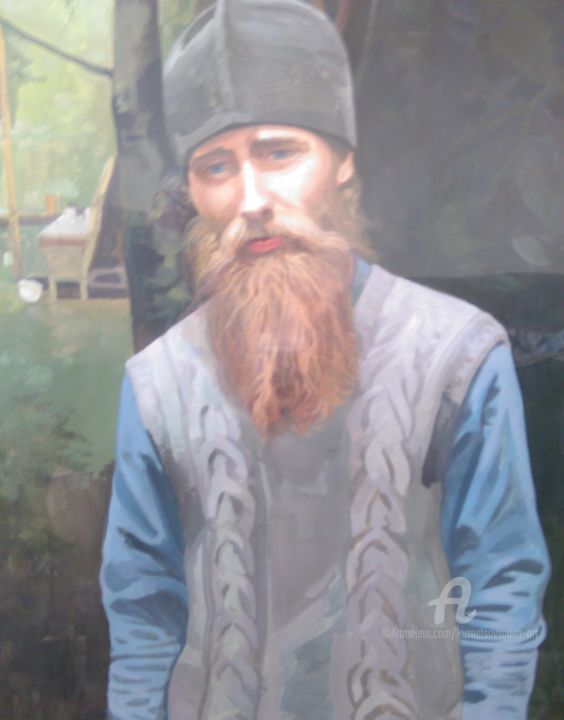 Painting titled "Архимандрит" by Vadim Kuznetsov, Original Artwork, Acrylic