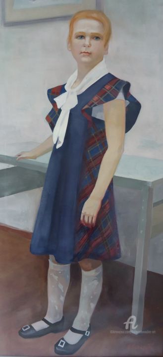 Painting titled ""Полина"" by Vadim Kuznetsov, Original Artwork, Acrylic