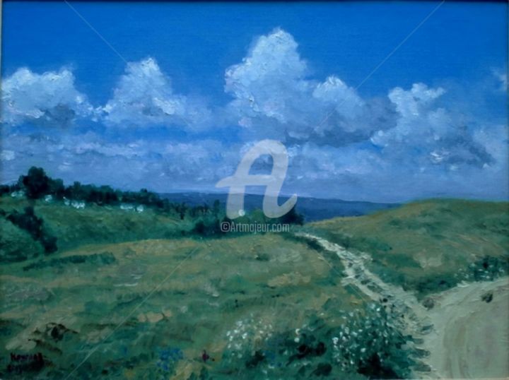 Pintura intitulada "August" por Vitalii Kruhlov, Obras de arte originais, Óleo