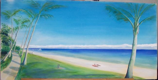 Peinture intitulée "Tangalooma ISland" par Stuart Gardam, Œuvre d'art originale