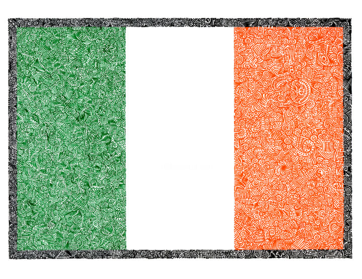 Painting titled "irish-flag.jpg" by Kyle Van Zandbergen, Original Art,