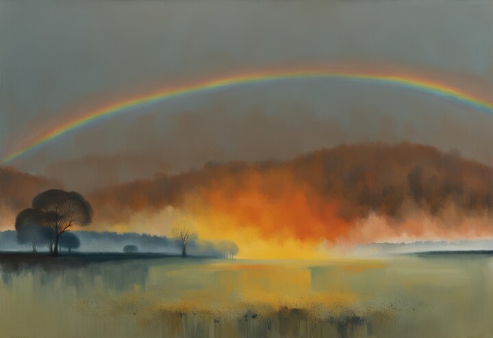 Grafika cyfrowa / sztuka generowana cyfrowo zatytułowany „Rainbow” autorstwa Kyozai, Oryginalna praca, Obraz generowany prze…