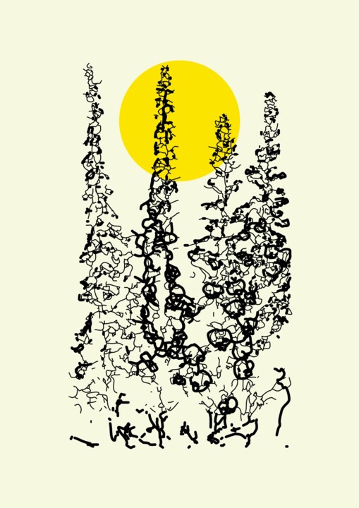 Tekening getiteld "SUNNY 3" door Kyriakos Papadopoulos, Origineel Kunstwerk, Inkt