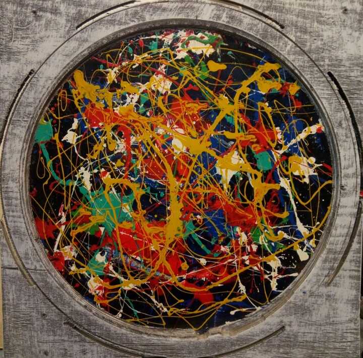 Pittura intitolato "abstraction, red, b…" da Kyrylo Bondarenko, Opera d'arte originale, Acrilico