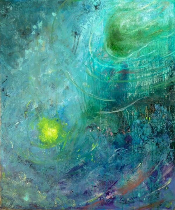 Peinture intitulée "space 1" par Kyrylo Bondarenko, Œuvre d'art originale, Huile