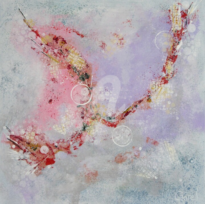 Картина под названием "Ambiance de cerisie…" - L'Atelier De Kanopé, Подлинное произведение искусства, Акрил Установлен на Де…