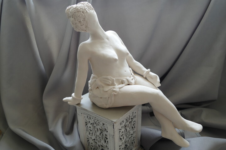 Escultura titulada "110_LAUREEN" por L'Atelier De Nanou, Obra de arte original, Terracota