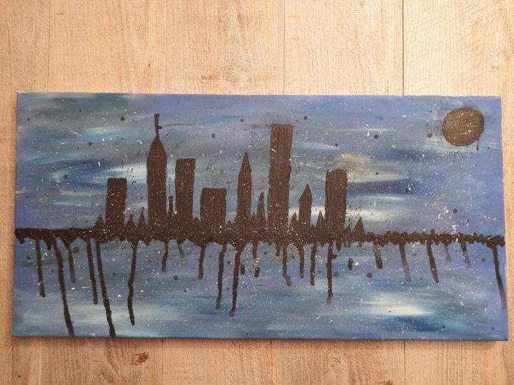 Peinture intitulée "New York" par l-martinvavasseur, Œuvre d'art originale, Acrylique