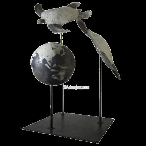 雕塑 标题为“Vol planétaire” 由L-Oranger Art, 原创艺术品, 陶瓷