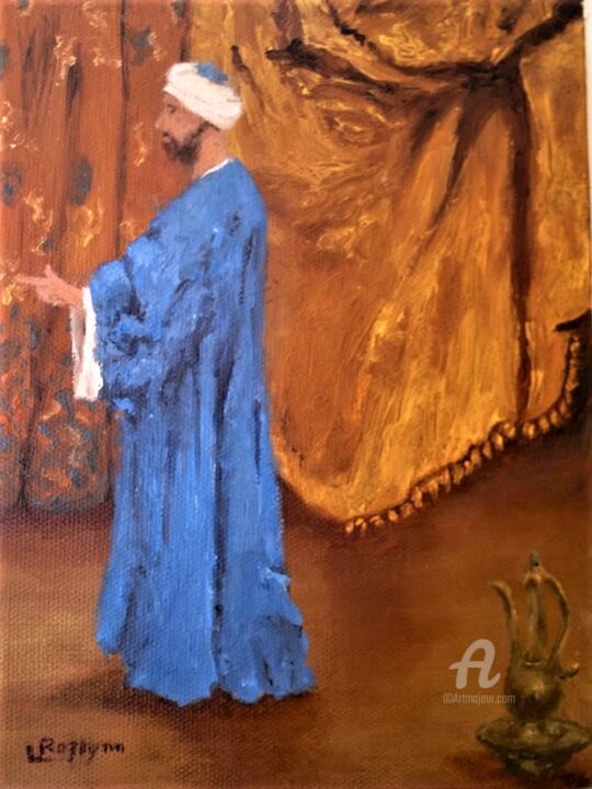 Ζωγραφική με τίτλο "THE PROSPECTIVE RUG…" από L'Orientaliste, Αυθεντικά έργα τέχνης, Λάδι