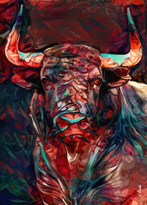 Arts numériques intitulée "Red Bull - Mix medi…" par L.Roche, Œuvre d'art originale, Acrylique