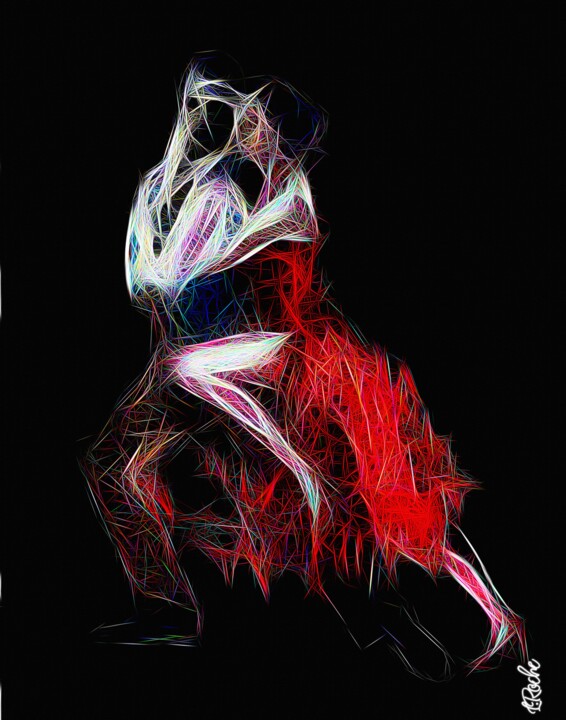Digital Arts titled "Tango negro - Mix m…" by L.Roche, Original Artwork, Acrylic