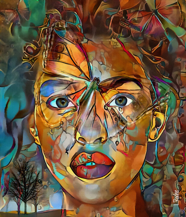 Digital Arts titled "Lola Mariposa" by L.Roche, Original Artwork, Acrylic