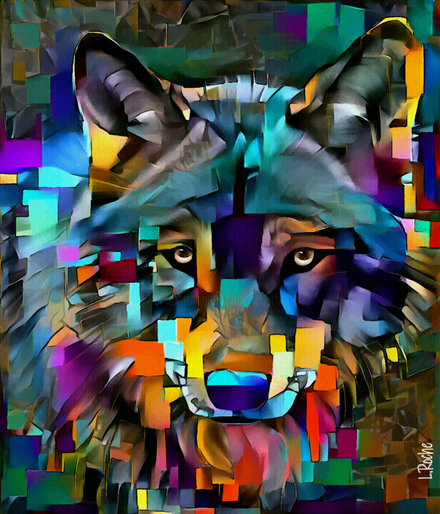 Digital Arts titled "Lobo cubes" by L.Roche, Original Artwork, 2D Digital Work