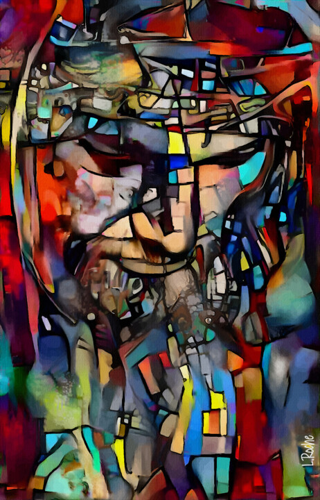 Arte digital titulada "Cristo 7000" por L.Roche, Obra de arte original, Trabajo Digital 2D