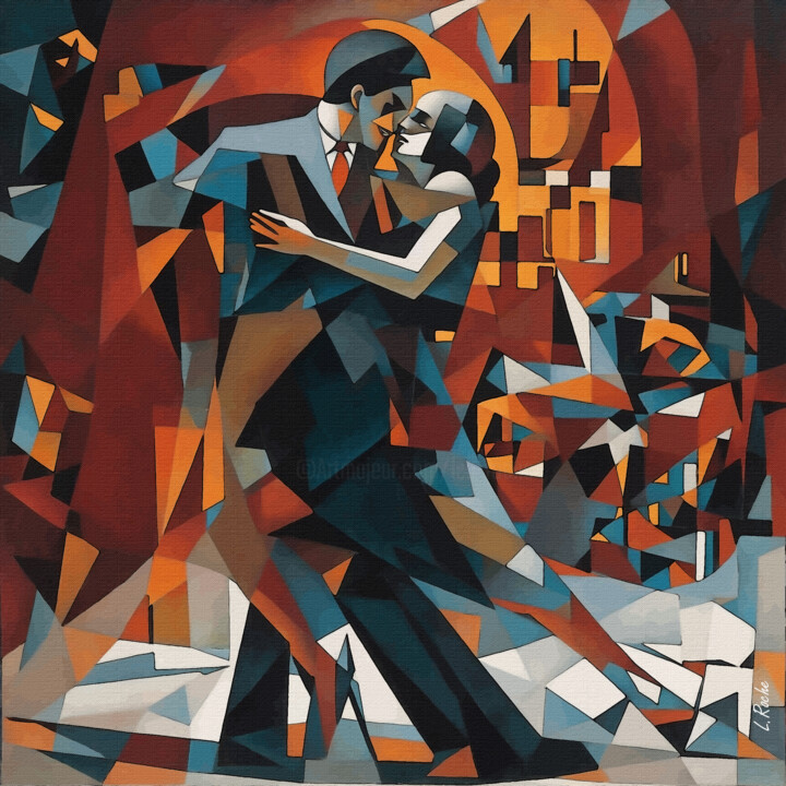 Pintura titulada "Tango de Otoño" por L.Roche, Obra de arte original, Acrílico