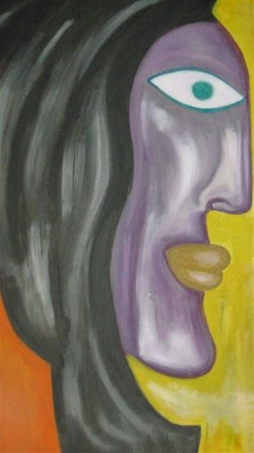 Pittura intitolato "le-secret" da L.Zekoum, Opera d'arte originale, Olio