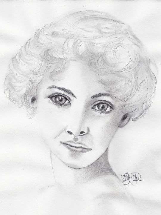 Drawing titled "Blanche" by La Babssy, Original Artwork
