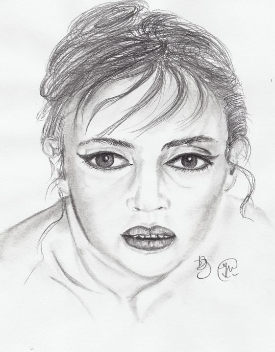 Drawing titled "Jeanne" by La Babssy, Original Artwork