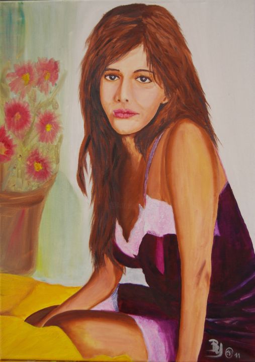Painting titled "Claudia" by La Babssy, Original Artwork