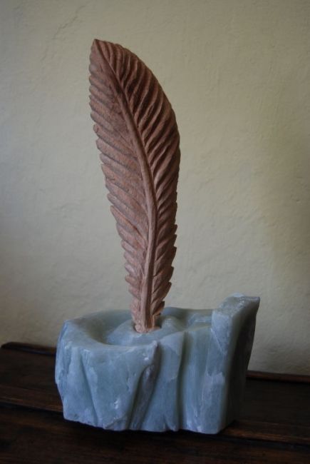 Escultura intitulada "bois de plume 2" por La Babssy, Obras de arte originais