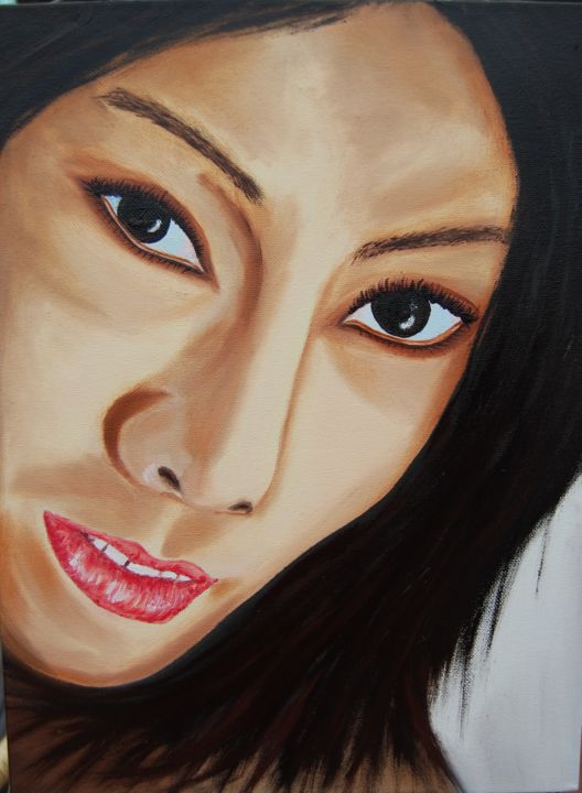 Painting titled "Asia" by La Babssy, Original Artwork