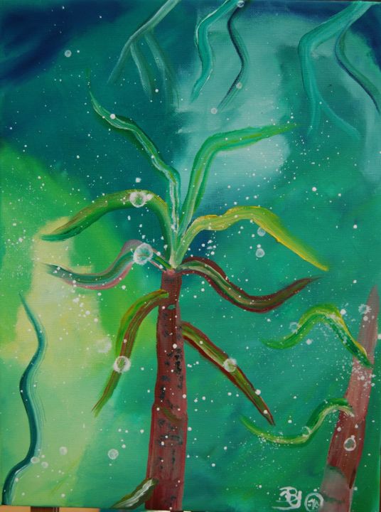 Malarstwo zatytułowany „Green6” autorstwa La Babssy, Oryginalna praca