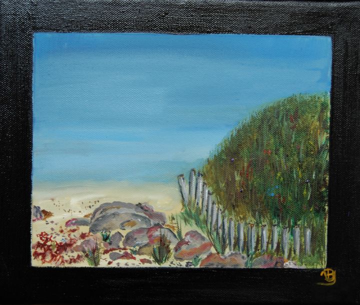 Painting titled "Bord de dune" by La Babssy, Original Artwork