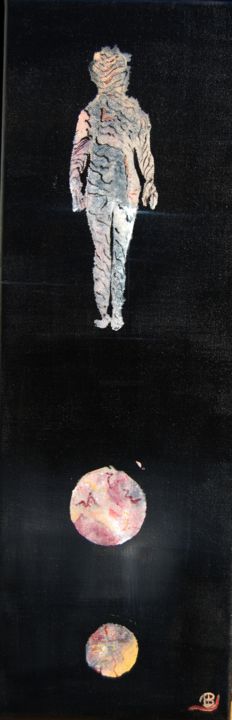 Painting titled "Elévation lunaire" by La Babssy, Original Artwork, Acrylic