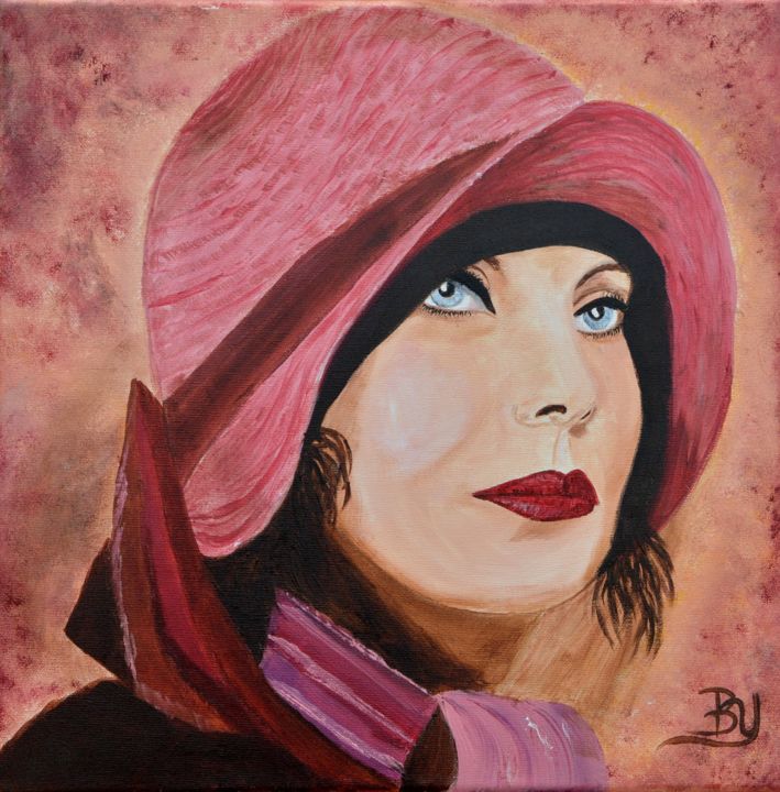 Painting titled "La Dame de Velours" by La Babssy, Original Artwork