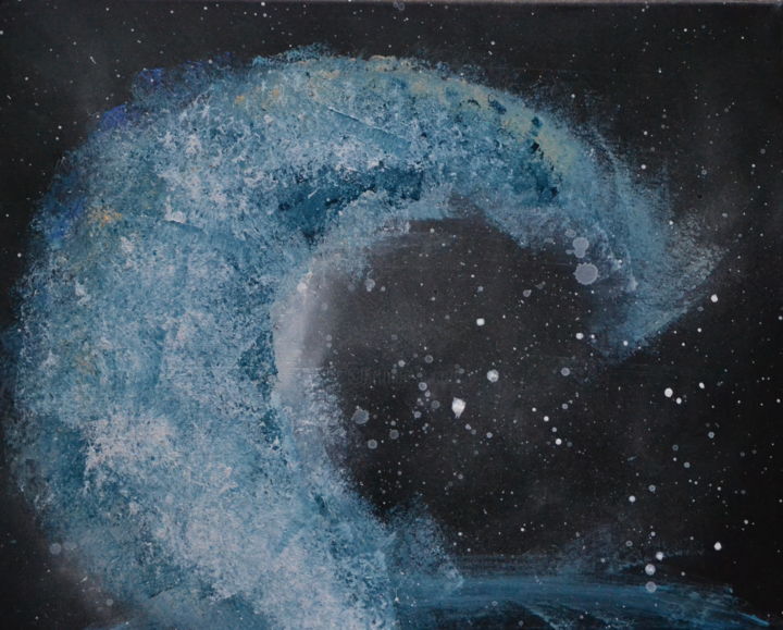 Peinture intitulée "Cosmic wave" par La Simone, Œuvre d'art originale, Acrylique